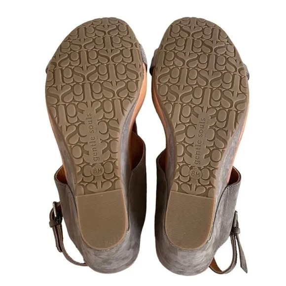 Like New Gentle Souls Leather Irwin Wedge Sandals Size 8