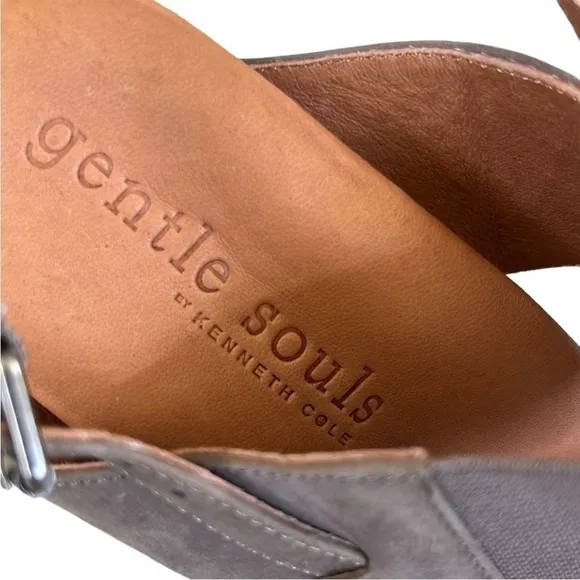 Like New Gentle Souls Leather Irwin Wedge Sandals Size 8