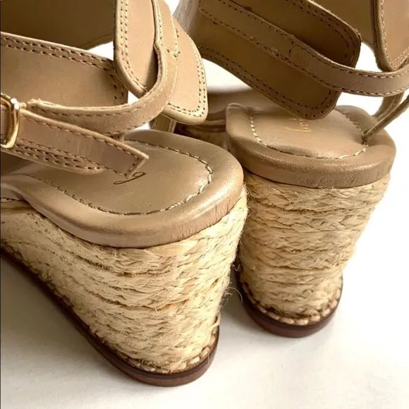 Like new Bettye Muller leather wedge sandals
