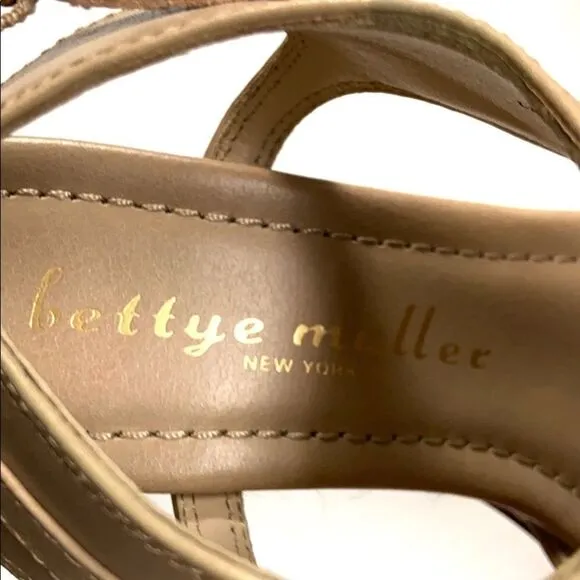 Like new Bettye Muller leather wedge sandals