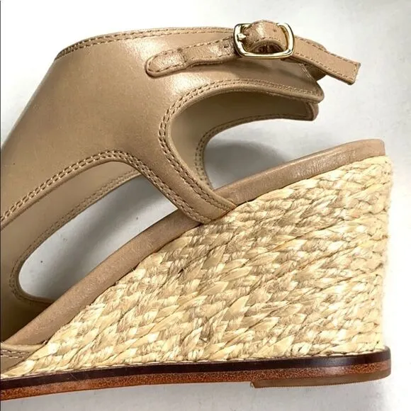 Like new Bettye Muller leather wedge sandals