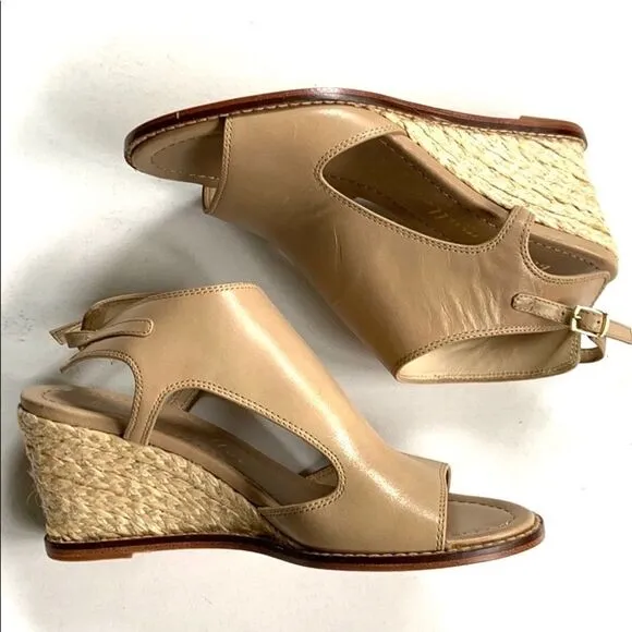 Like new Bettye Muller leather wedge sandals