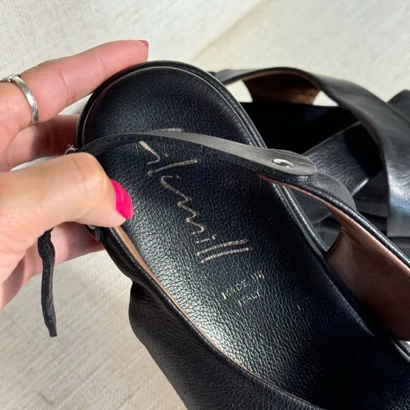 Lili mill  made‎ in Italy leather platform sandals