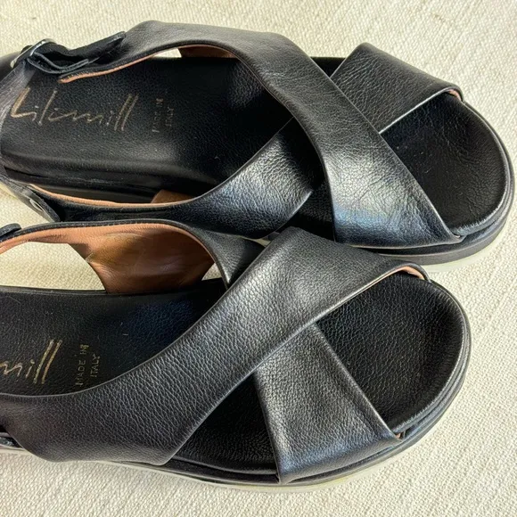 Lili mill  made‎ in Italy leather platform sandals