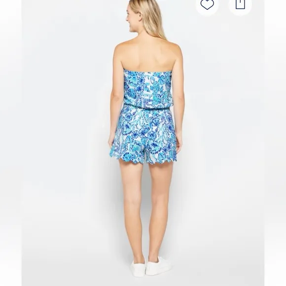 LILLY PULITZER Jace Romper blue size large