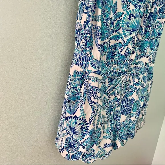 LILLY PULITZER Jace Romper blue size large