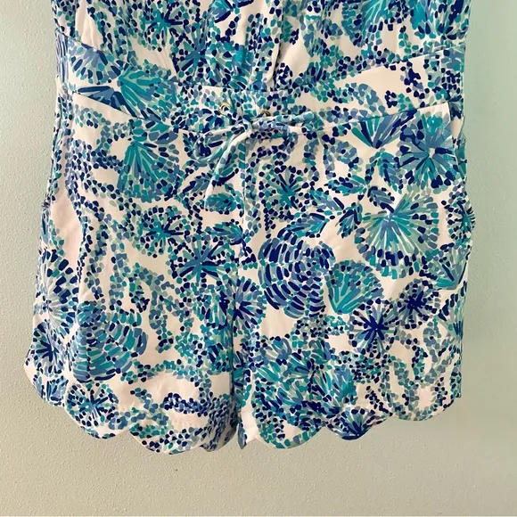 LILLY PULITZER Jace Romper blue size large
