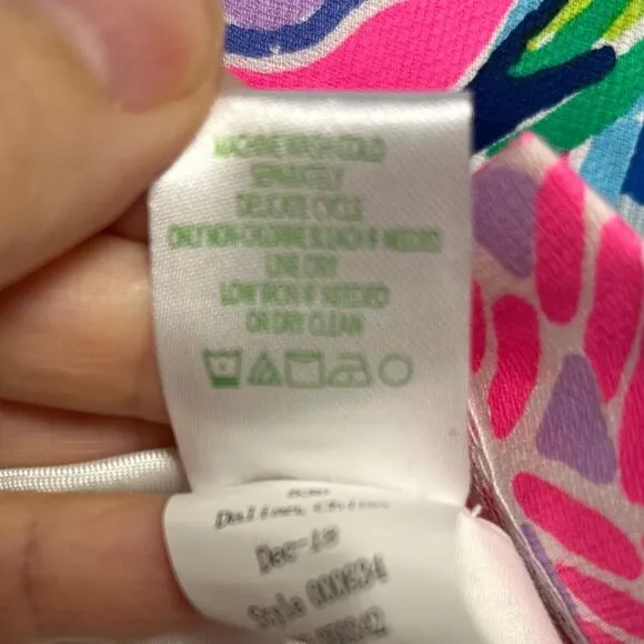 LILLY PULITZER Mila Stretch Shift Dress In The Groove  Pink Tropics 00 NWOT