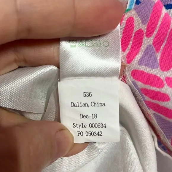 LILLY PULITZER Mila Stretch Shift Dress In The Groove  Pink Tropics 00 NWOT