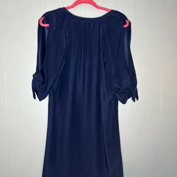 Lilly Pulitzer Navy Embroidered Tunic Dress Size S – Resort Wear Boho Chi