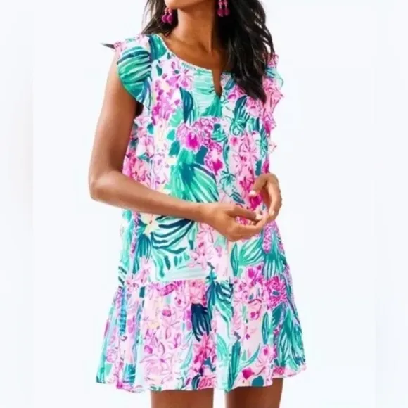 Lilly Pulitzer Nora Dress Multi Via Flora Size Medium