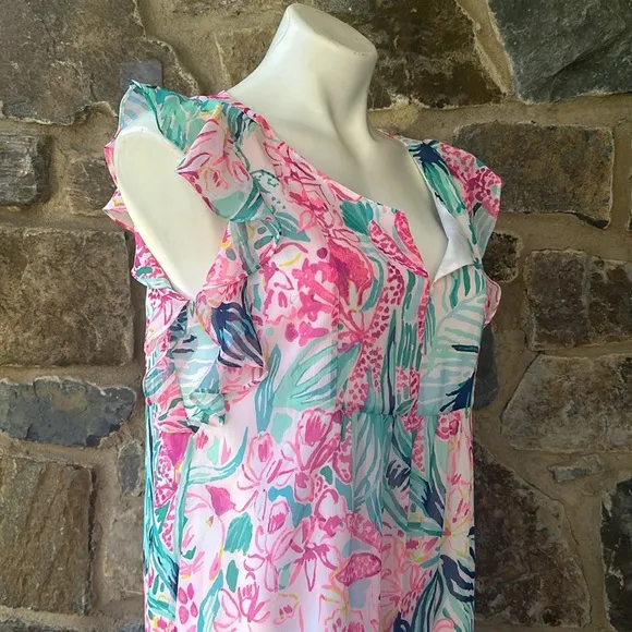 Lilly Pulitzer Nora Dress Multi Via Flora Size Medium