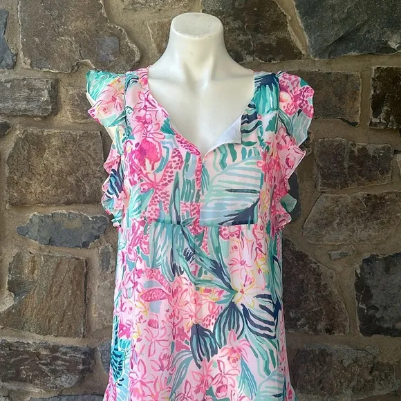 Lilly Pulitzer Nora Dress Multi Via Flora Size Medium