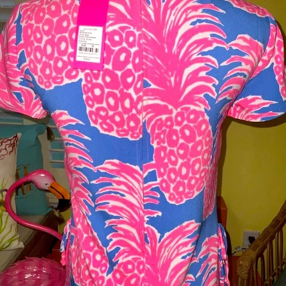 Lilly Pulitzer NWT Blanca Stretch Romper Little Flamenco $188 Size 00