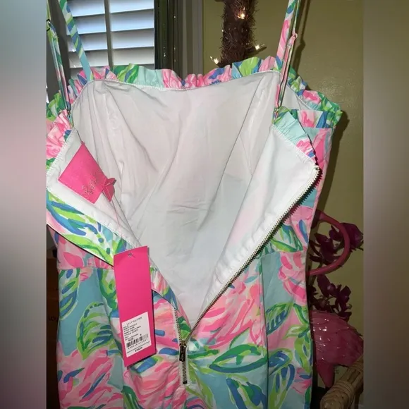 Lilly Pulitzer NWT Brenda Stretch Dress Totally Blossom $168 Size 0,4