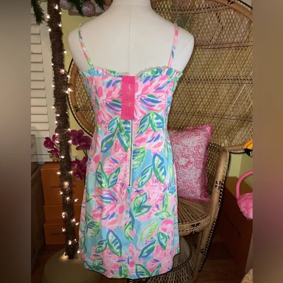Lilly Pulitzer NWT Brenda Stretch Dress Totally Blossom $168 Size 0,4