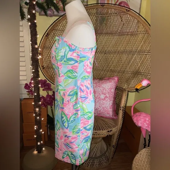 Lilly Pulitzer NWT Brenda Stretch Dress Totally Blossom $168 Size 0,4