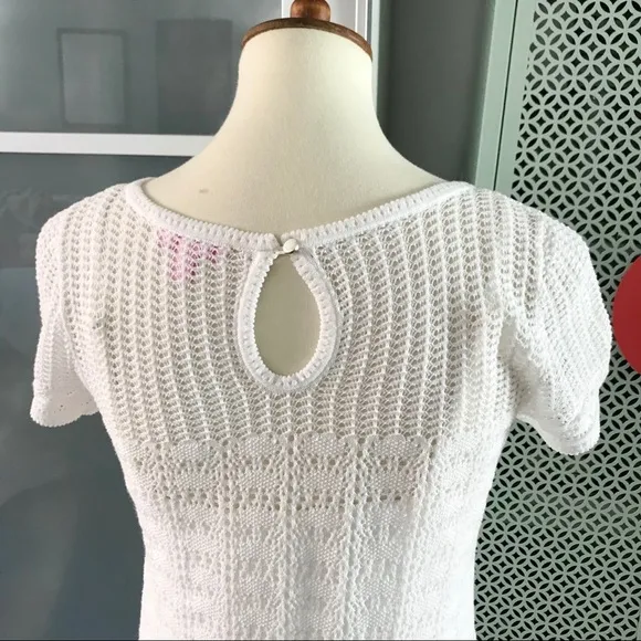 Lilly Pulitzer Paula White Crochet Sweater Dress