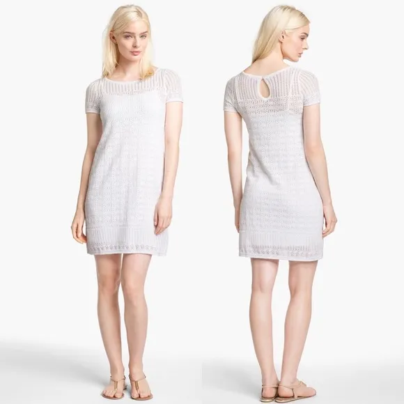 Lilly Pulitzer Paula White Crochet Sweater Dress