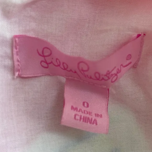Lilly Pulitzer Pink Lemonade Delia Sleeveless Shift Dress Lime Lemon Size 0 EUC