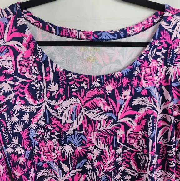 Lilly Pulitzer Preppy Sophie Ruffle UPF 50  Dress In Swing Of Things Medium