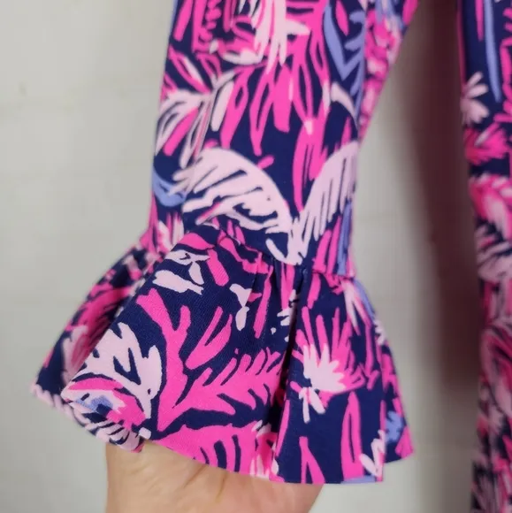 Lilly Pulitzer Preppy Sophie Ruffle UPF 50  Dress In Swing Of Things Medium