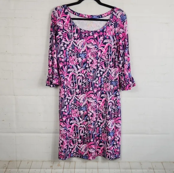 Lilly Pulitzer Preppy Sophie Ruffle UPF 50  Dress In Swing Of Things Medium