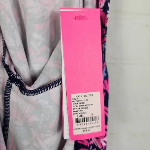 Lilly Pulitzer Preppy Sophie Ruffle UPF 50  Dress In Swing Of Things Medium