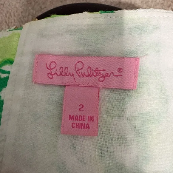 LILLY PULITZER Womens 2 Skirt Tate Heartbreakers Print Green White Roses Mini