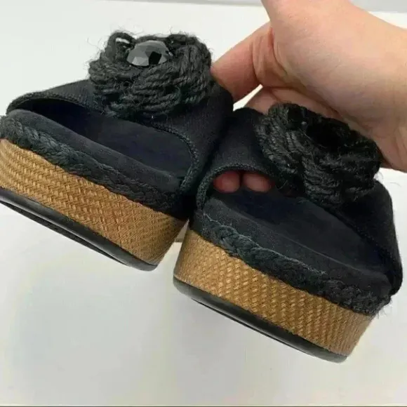 Lindsay Phillips sandals size 8 black platforms