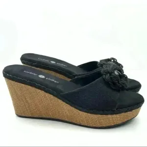 Lindsay Phillips sandals size 8 black platforms