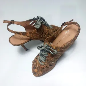 Lisa For Donald J. Pliner Seaform Fish Lace Up High Heels Size 10