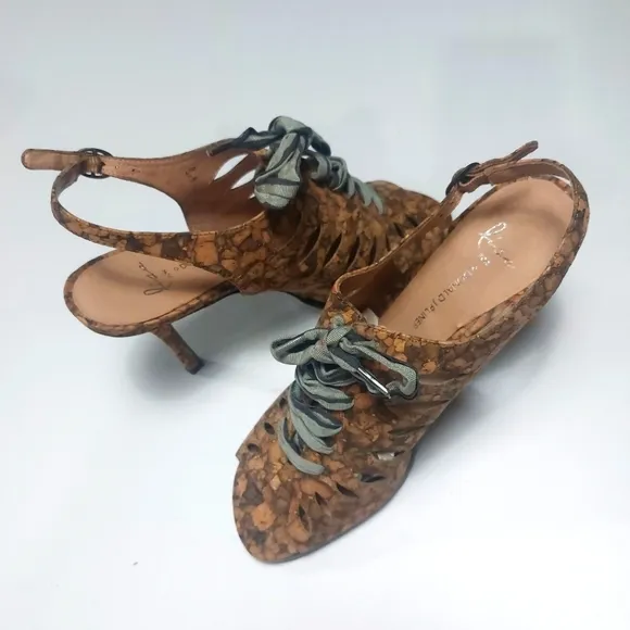 Lisa For Donald J. Pliner Seaform Fish Lace Up High Heels Size 10