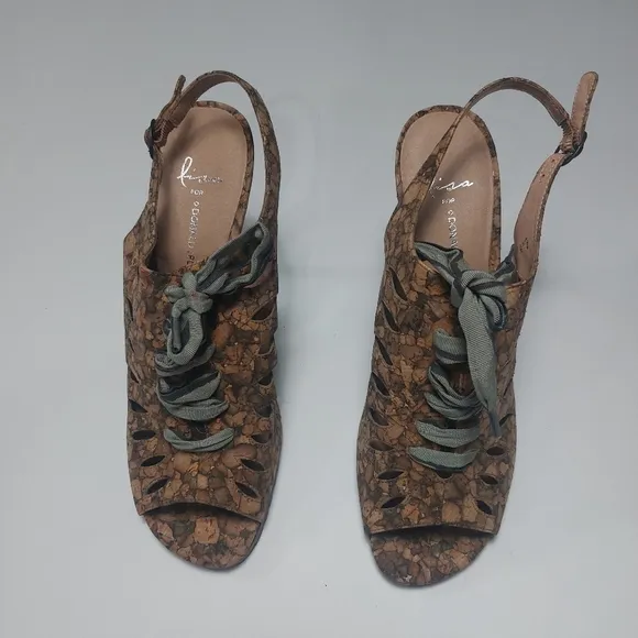 Lisa For Donald J. Pliner Seaform Fish Lace Up High Heels Size 10