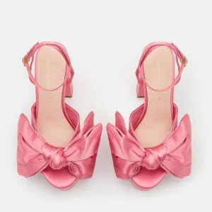 Loeffler Randall Kiki Satin Platform Sandals - Blush