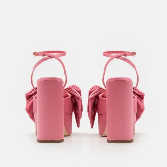 Loeffler Randall Kiki Satin Platform Sandals - Blush