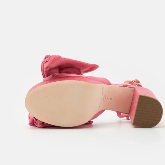 Loeffler Randall Kiki Satin Platform Sandals - Blush