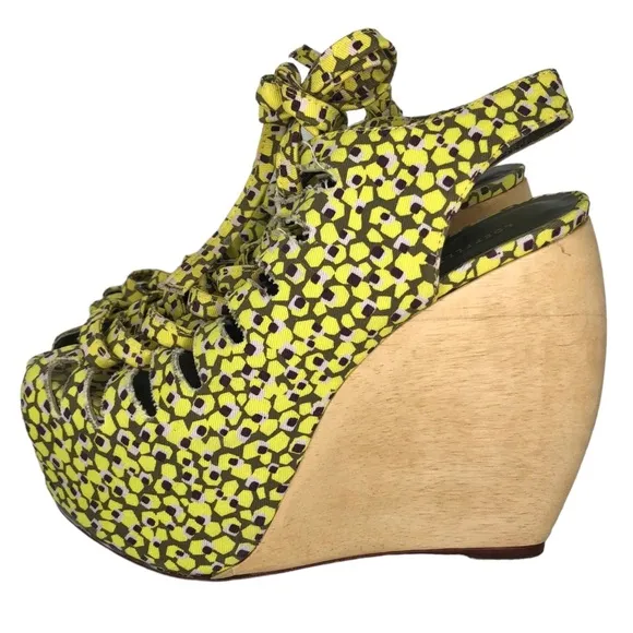 Loeffler Randall   Suno Wooden Wedge Platform Sandals