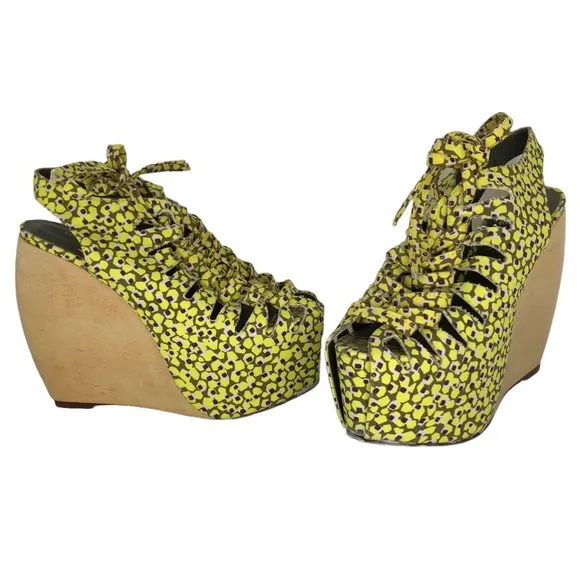 Loeffler Randall   Suno Wooden Wedge Platform Sandals