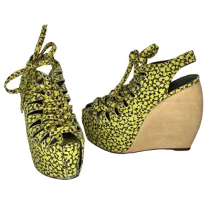 Loeffler Randall   Suno Wooden Wedge Platform Sandals