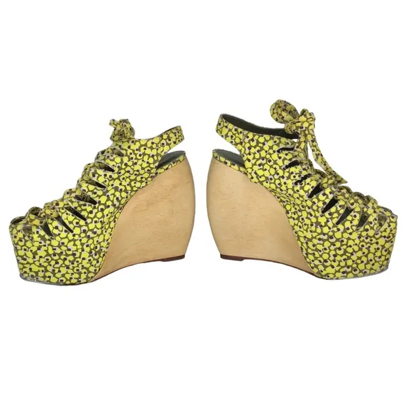Loeffler Randall   Suno Wooden Wedge Platform Sandals