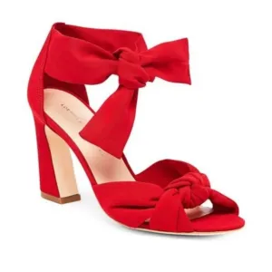 Loeffler Randall sz 6.5 cloth heeled sandals tied