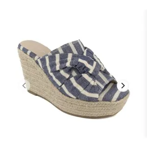 LONDON FOG Women's Heidi Espadrille Platform Wedge Sandals  Size 9.5M