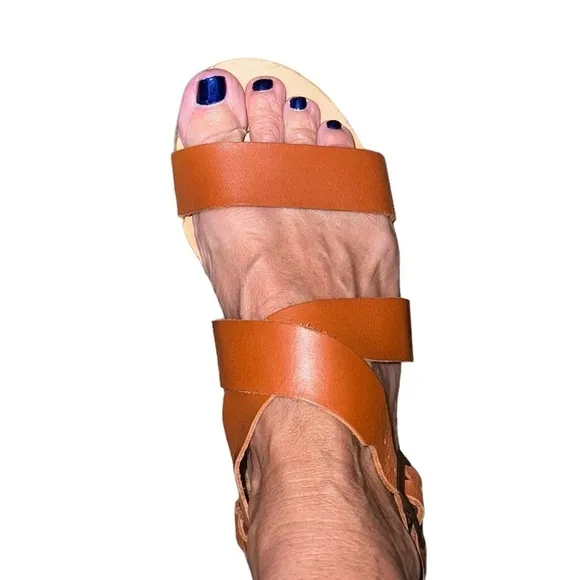 Lorenzo Chelini Leather Sandals, Size 41 (10)