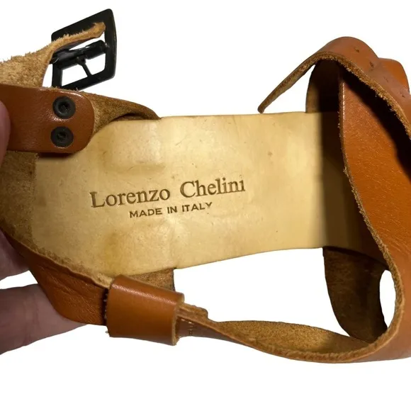 Lorenzo Chelini Leather Sandals, Size 41 (10)