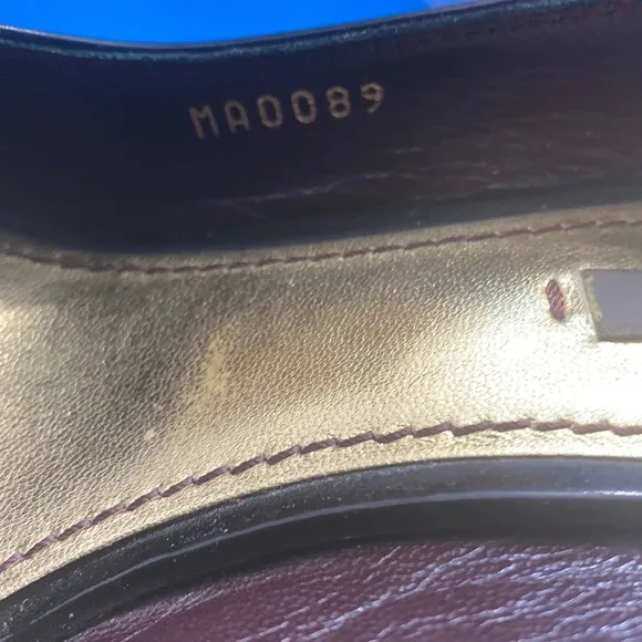 Louis Vuitton Monogram Black Patent Leather Slingback Sandals Size 36.5