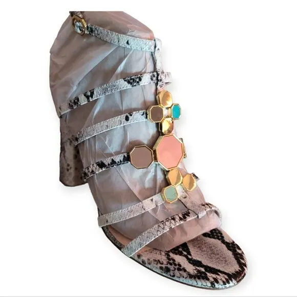 Louise et Cie leeba leather strappy heeled sandals, 9.5