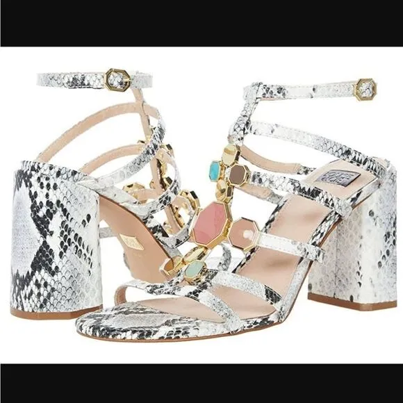 Louise et Cie leeba leather strappy heeled sandals, 9.5