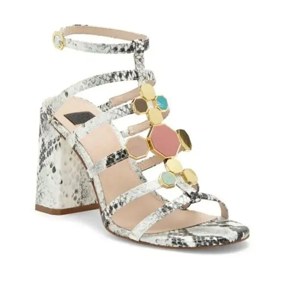 Louise et Cie leeba leather strappy heeled sandals, 9.5