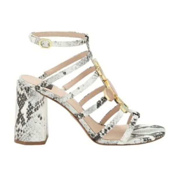 Louise et Cie leeba leather strappy heeled sandals, 9.5